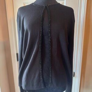 Talbots silk blend black cardigan